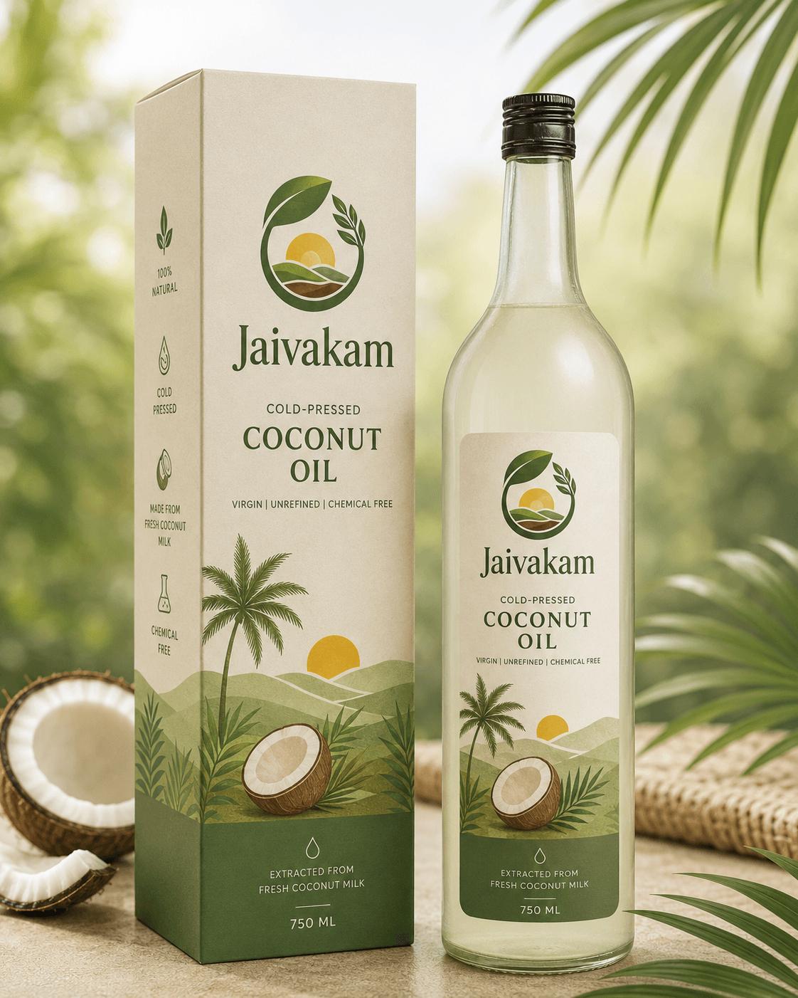 Cold-Pressed Virgin Coconut Oil (500 ml)